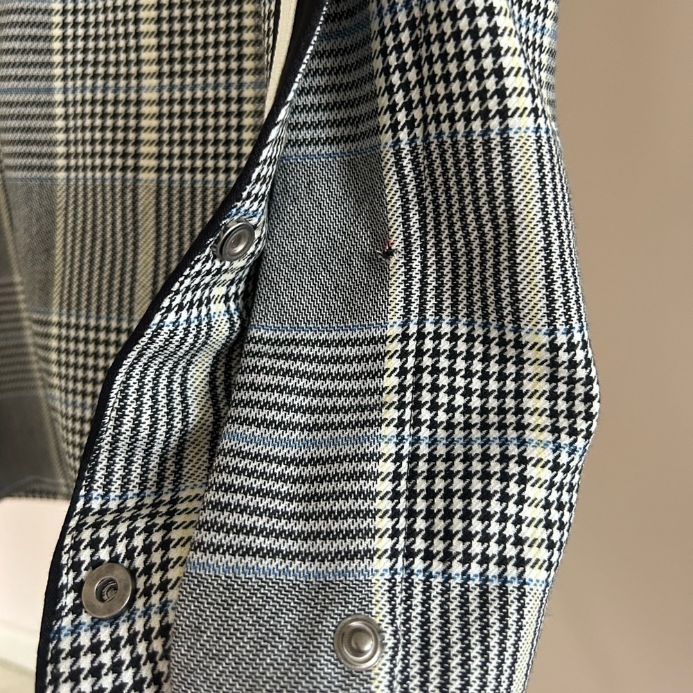 Zara Plaid Gingham Check Snap Botton Dress - Picture 3 of 7